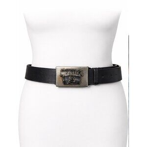 2003 Metallica St Anger AP Italy Leather Black Belt 46x1.5 Giant Merch Licensed